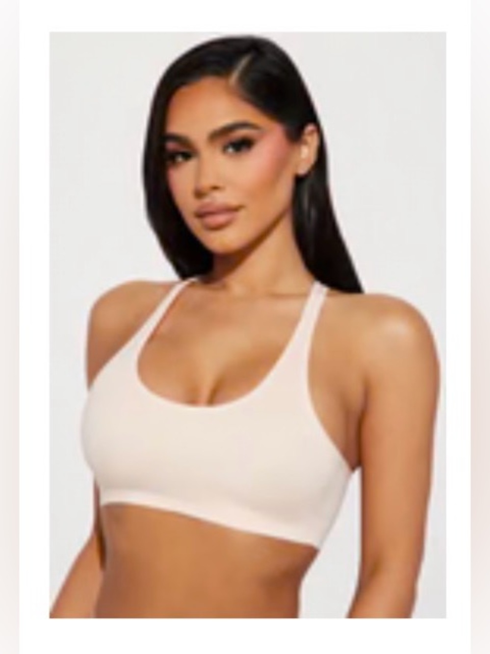 New! 4WBV Sports Bra In Baby Pink No Padding